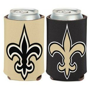 New Orleans Saints Logo Can Cooler 12oz Collapsible Koozie - Two Sided